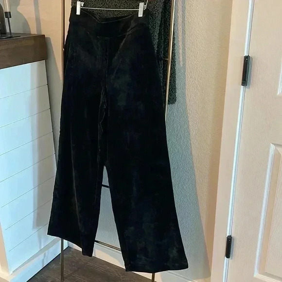 NWT Loft Black Ribbed Velour Pants - Picture 4 of 6